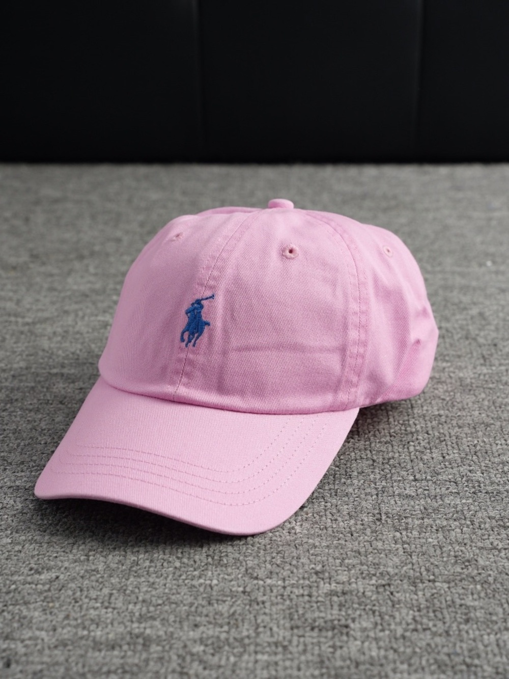 Polo by Ralph Lauren Pink Baseball Cap with Blue Pony